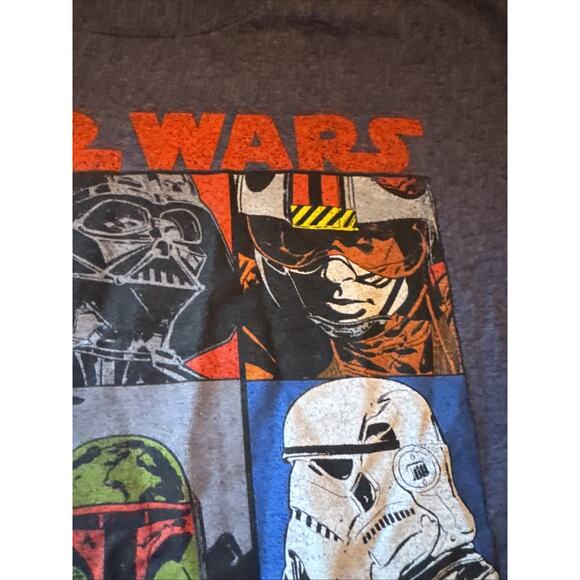 STAR WARS V Fifth Sun Men's Size L Retro Design Darth Vader Luke Han R2 Yoda - Picture 5 of 11